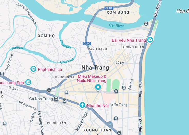 Map of Nha Trang, Vietnam