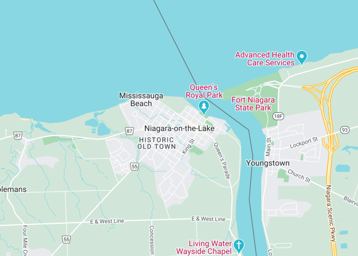 Map of Niagara On The Lake, Canada