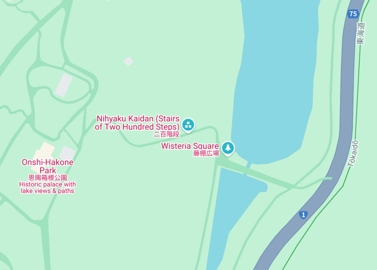 Map of Nihyaku Kaidan (Stairs of Two Hundred Steps), 