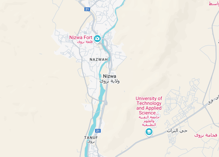 Map of Nizwa, Oman