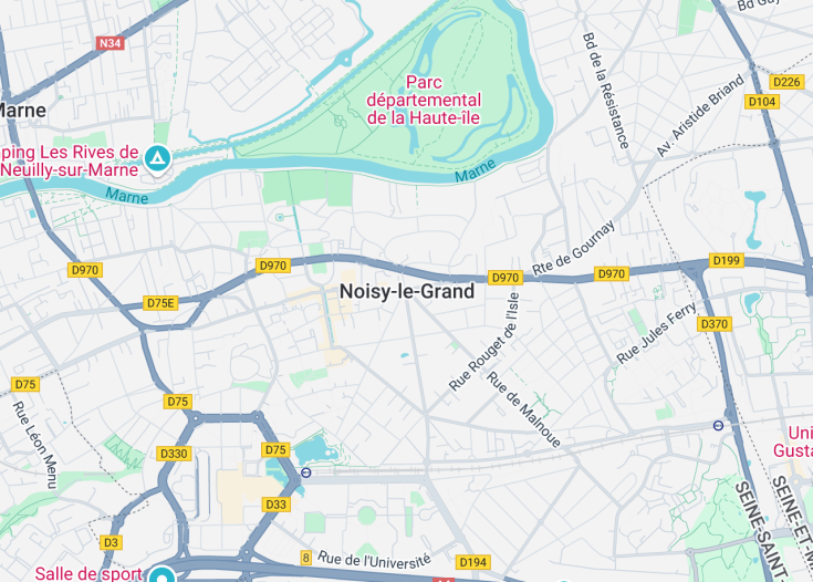 Map of Noisy-le-Grand, France