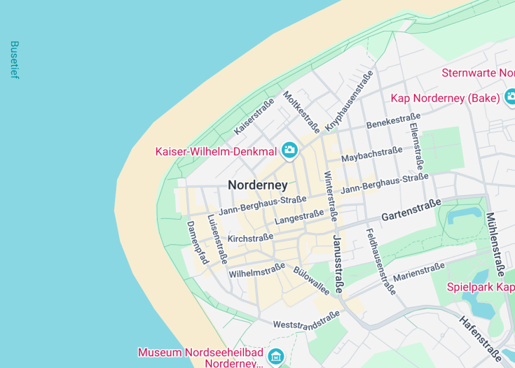 Map of Norderney, Germany