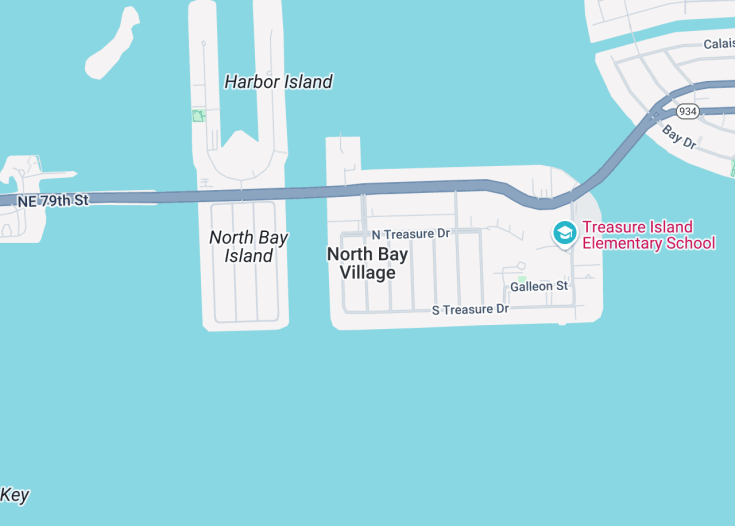 Map of North Bay Village, Florida (USA)