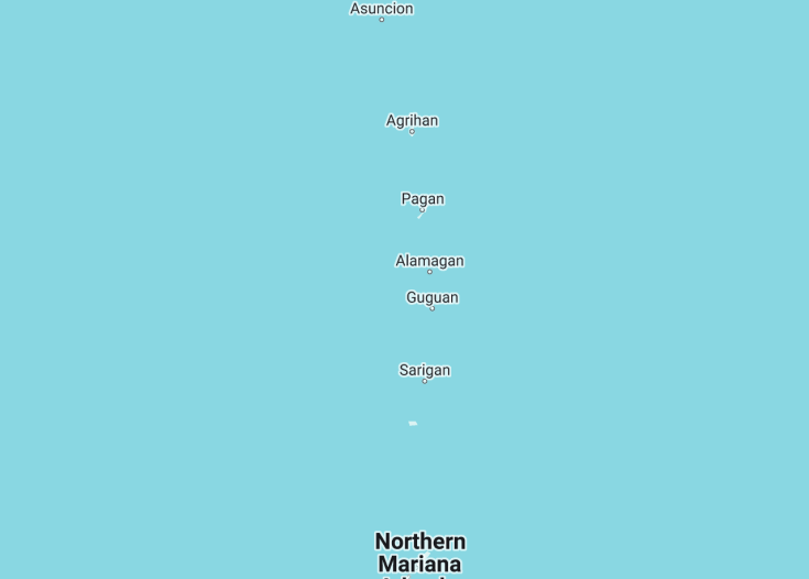 Map of Northern Mariana Islands (USA), 