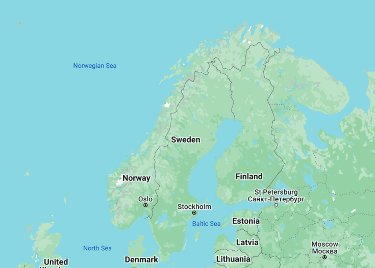 Map of Norway, 