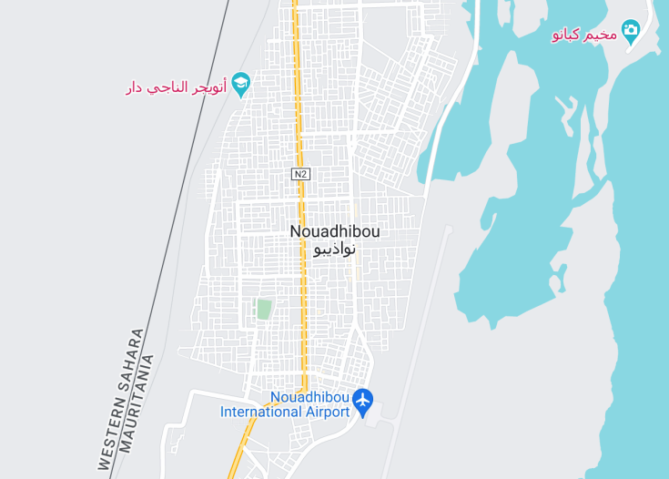 Map of Nouadhibou, Mauritania