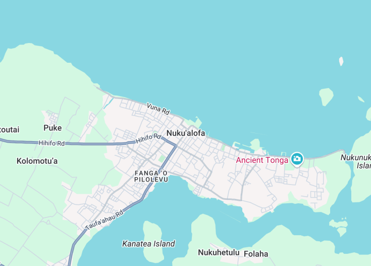 Map of Nuku’alofa, Tonga