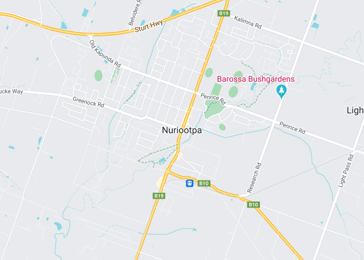 Map of Nuriootpa, Australia