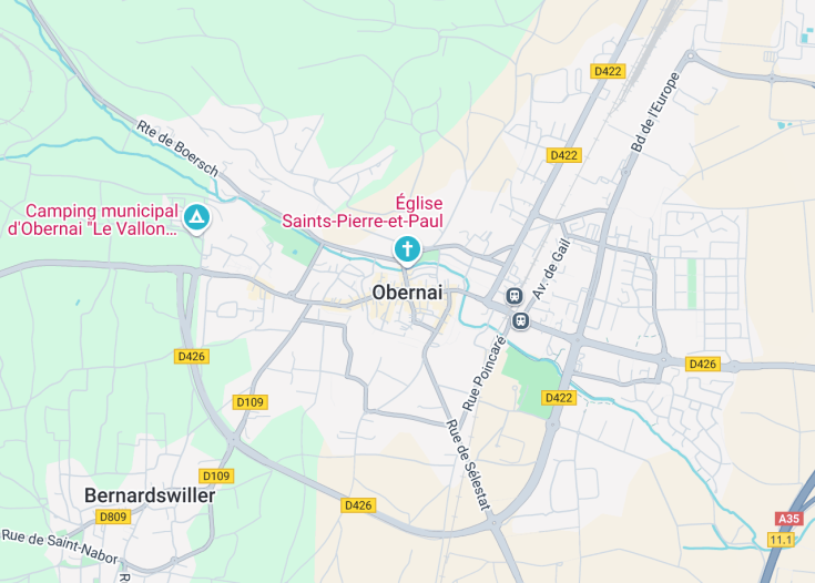 Map of Obernai, France