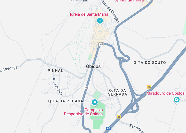 Map of Óbidos, Portugal