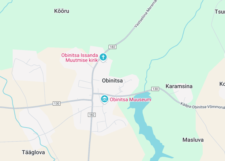 Map of Obinitsa, Estonia