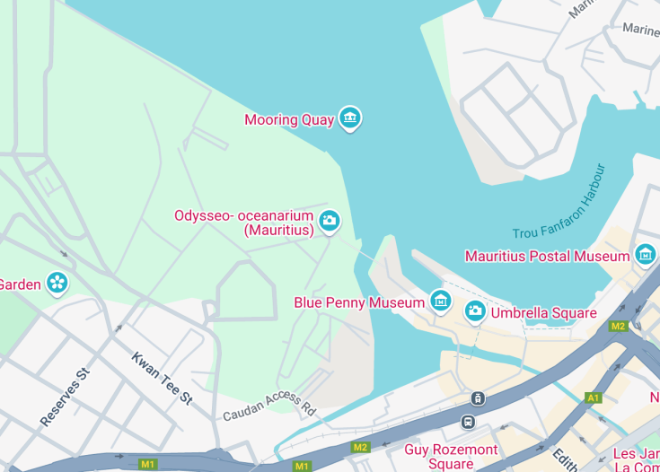 Map of Odysseo Oceanarium Mauritius, Mauritius