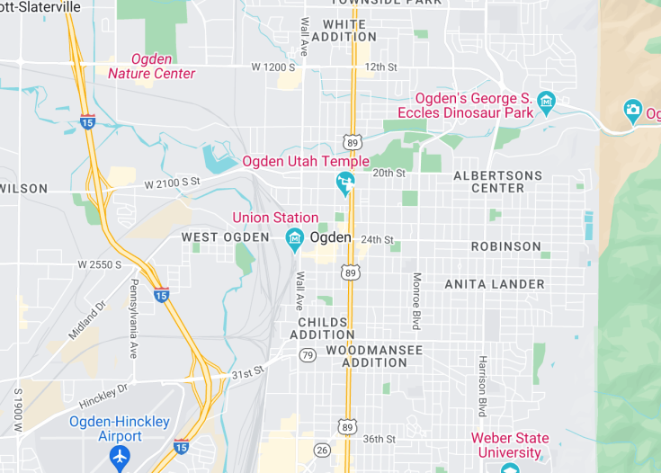 Map of Ogden, Utah (USA)