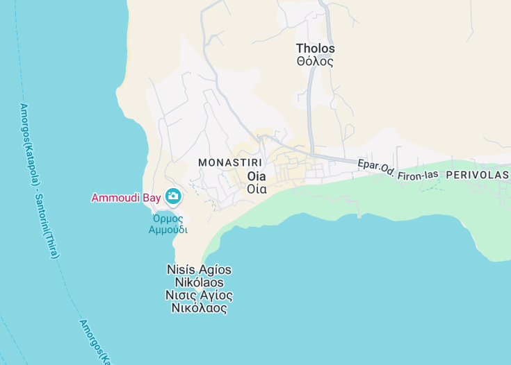 Map of Oia, Greece