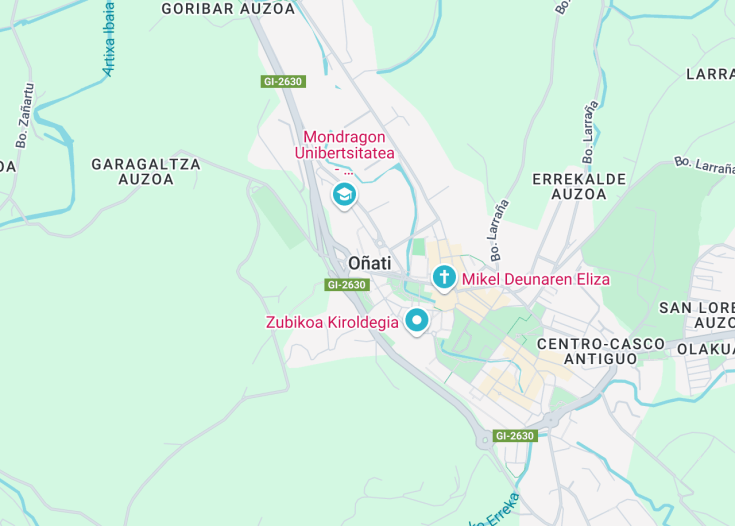 Map of Oñati, Spain