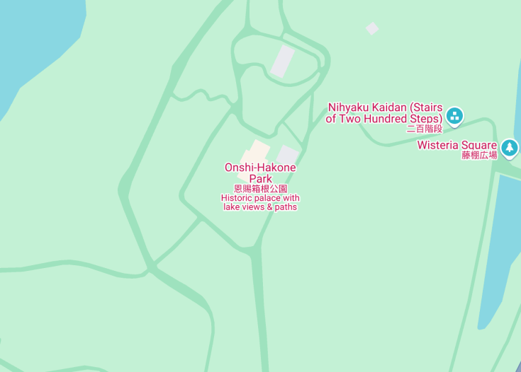 Map of Onshi-Hakone Park, 