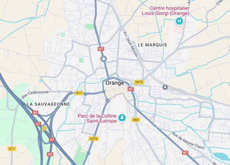 Map of Orange, France