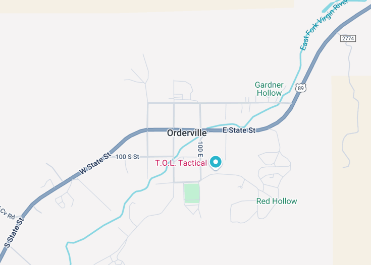 Map of Orderville, Utah (USA)