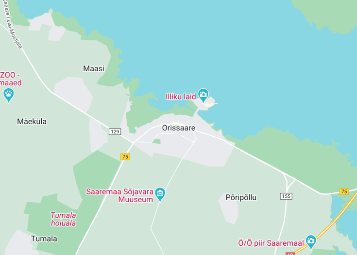 Map of Orissaare, Estonia