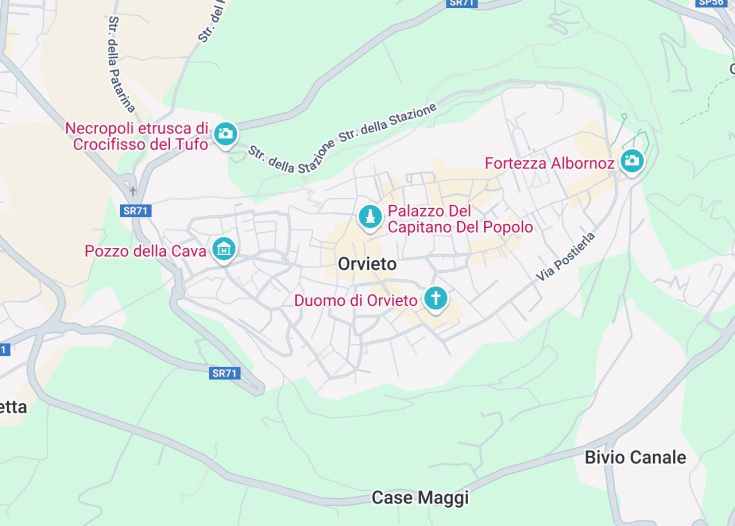 Map of Orvieto, Italy