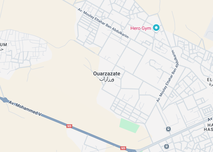 Map of Ouarzazate, Morocco