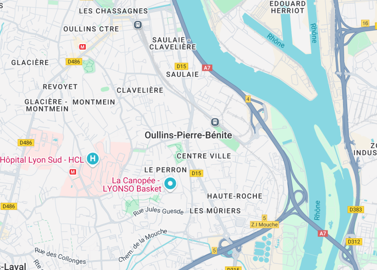 Map of Oullins, France