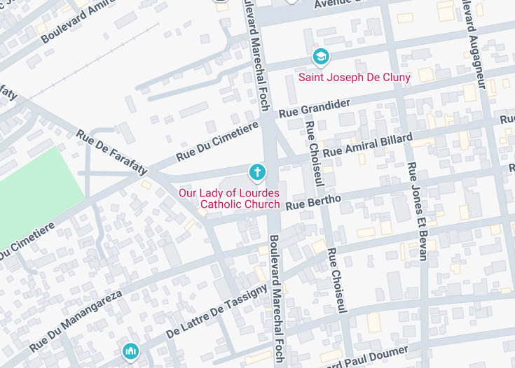 Map of Our Lady of Lourdes Catholic Church, 