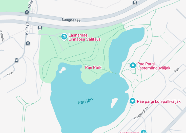 Map of Pae park, Tallinn