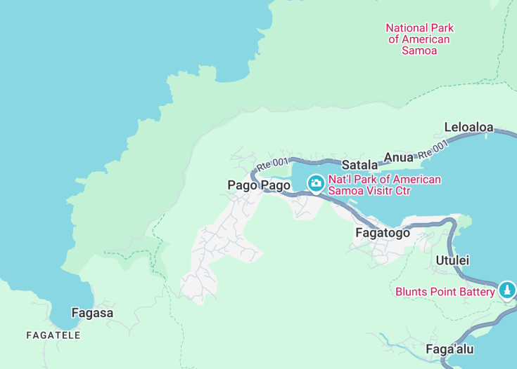 Map of Pago Pago, American Samoa (USA)