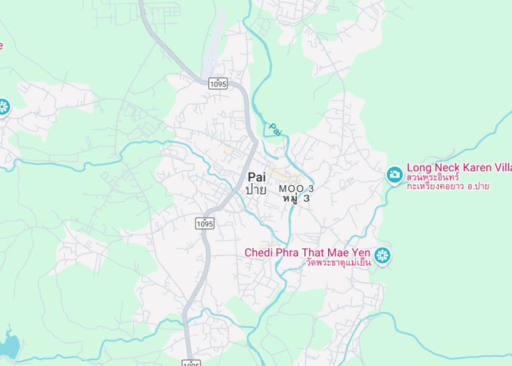 Map of Pai, Thailand