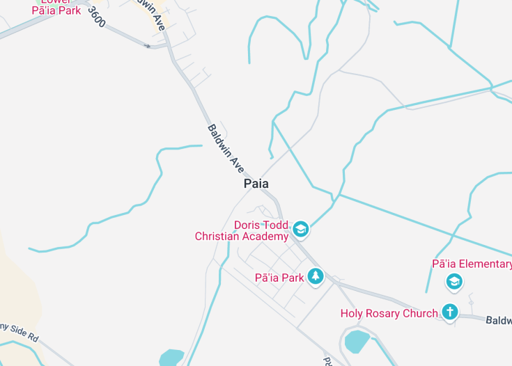 Map of Paia, Hawaii (USA)