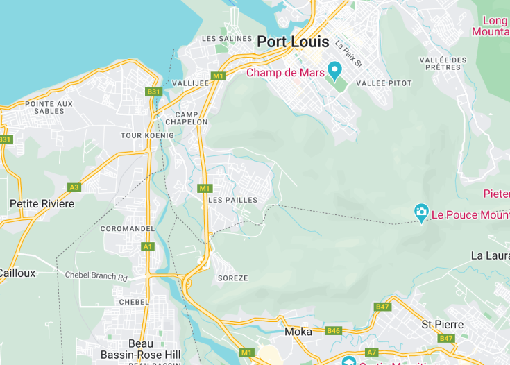 Map of Pailles, Mauritius