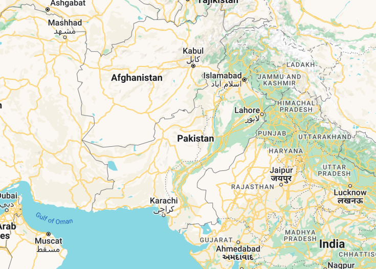 Map of Pakistan, 