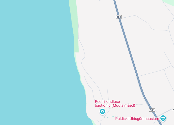 Map of Pakri peninsula hiking trail, Paldiski