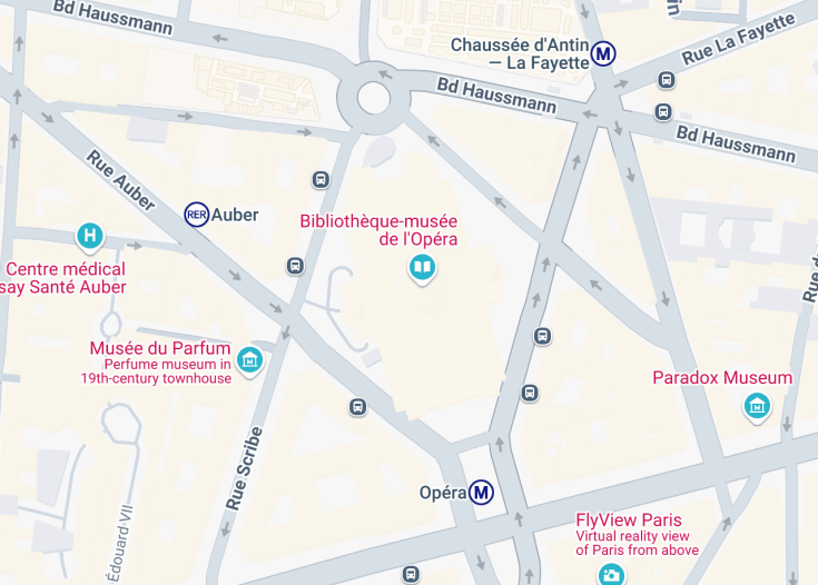 Map of Palais Garnier, Paris