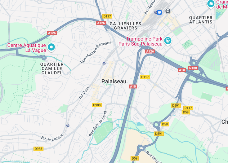 Map of Palaiseau, France