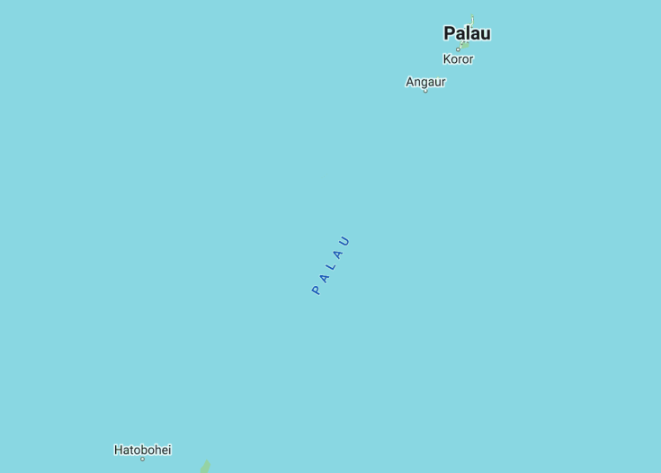 Map of Palau, 