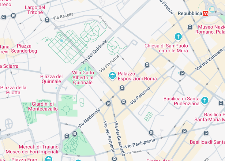 Map of Palazzo delle Esposizioni, Rome