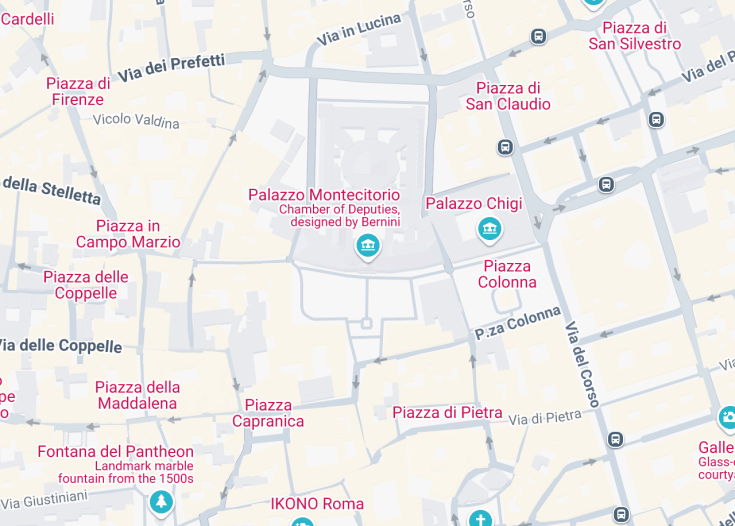 Map of Palazzo di Montecitorio, Rome