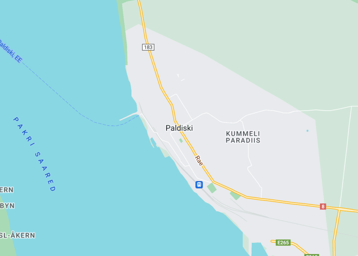 Map of Paldiski, Estonia