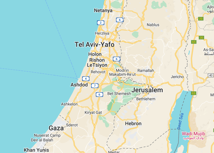 Map of Palestine, 