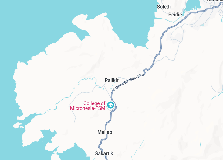 Map of Palikir, Micronesia