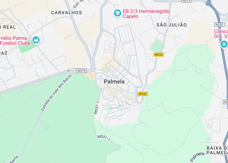 Map of Palmela, Portugal