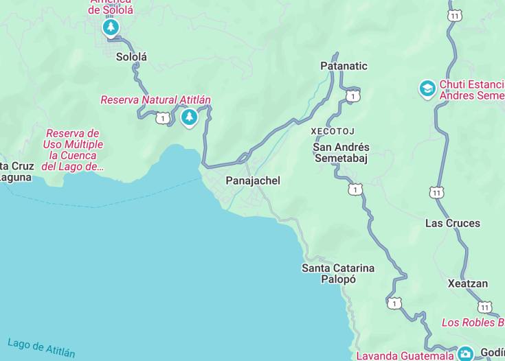 Map of Panajachel, Guatemala