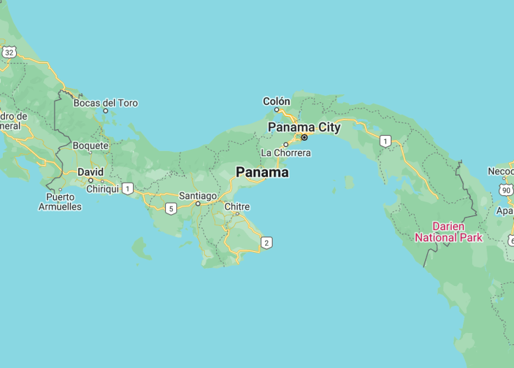 Map of Panama, 