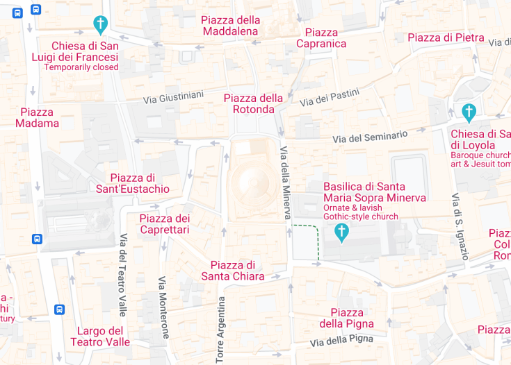 Map of Pantheon, Rome