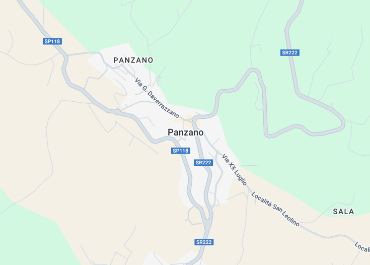 Map of Panzano, Italy