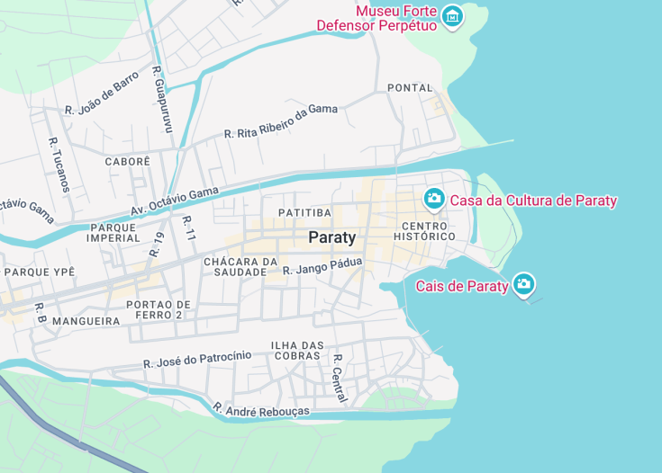 Map of Paraty, Brazil