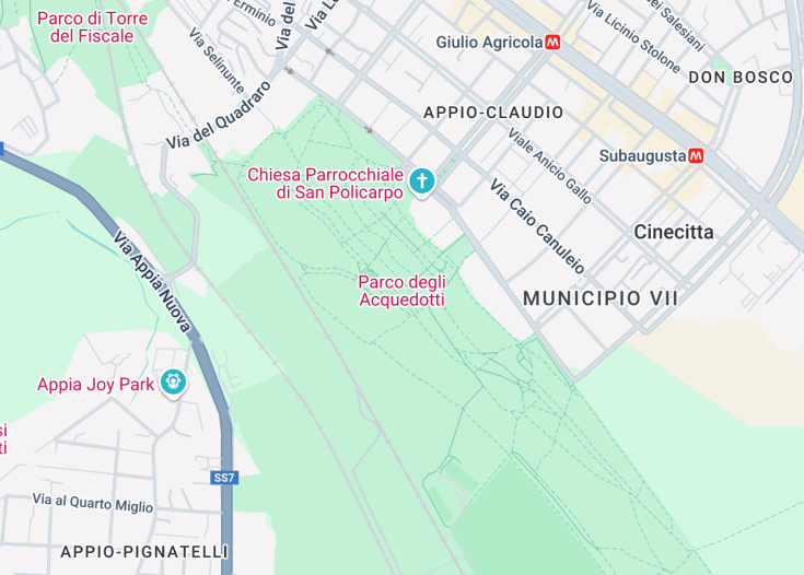 Map of Parco degli Acquedotti, Rome