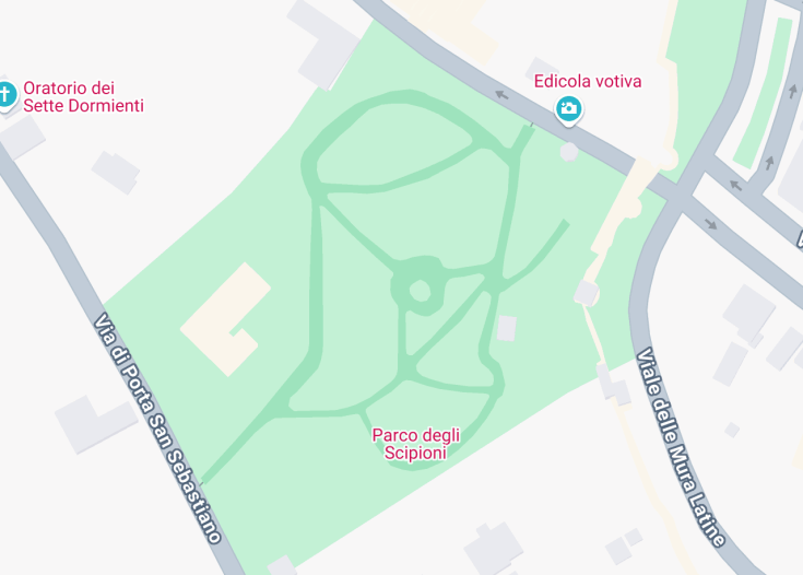 Map of Parco degli Scipioni, Rome